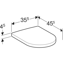 Deska sedesowa iCon, wolnoopadająca GEBERIT 574130000