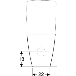 Stojąca miska WC iCon Square do spłuczki nasadzanej, ceramiczna muszla, do ściany, kryte mocowania GEBERIT 200920000