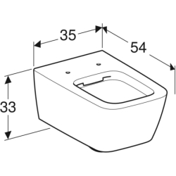 Wisząca miska WC iCon Square z ceramiczną muszą toaletową, kryte mocowania, Rimfree GEBERIT 201950000