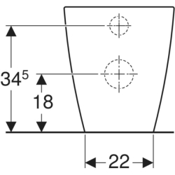 Stojąca miska WC iCon Square z ceramiczną muszą toaletową, przylegająca do ściany, kryte mocowania, Rimfree GEBERIT 211910000