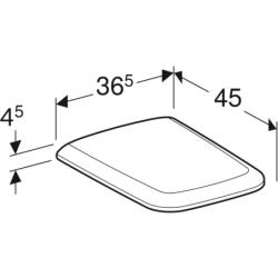 Deska sedesowa iCon Square, wolnoopadająca GEBERIT 571910000