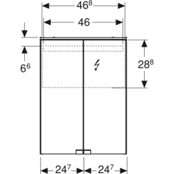 Szafka z lustrem Option Basic, B50, z oświetleniem, 2 drzwi GEBERIT 500.257.00.1