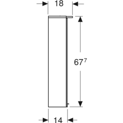Szafka z lustrem Option Basic, B55, z oświetleniem, 2 drzwi GEBERIT 500.258.00.1