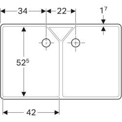 Umywalka wielofunkcyjna Publica, 90 cm, biała GEBERIT 350490000