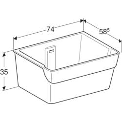 Umywalka wielofunkcyjna Publica Garda, 75 cm, biała GEBERIT 355675000