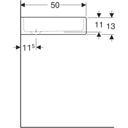 Umywalka wielofunkcyjna Publica, 50 cm, biała GEBERIT 360050000