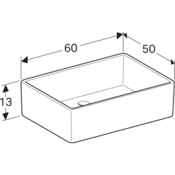 Umywalka wielofunkcyjna Publica, 60 cm, biała GEBERIT 360060000
