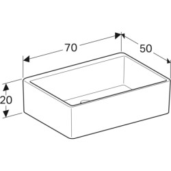 Umywalka wielofunkcyjna Publica, 70 cm, biała GEBERIT 360070000
