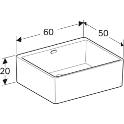 Umywalka wielofunkcyjna Publica, 60 cm, biała GEBERIT 361360000