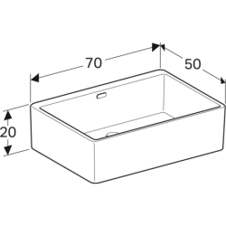 Umywalka wielofunkcyjna Publica, 70 cm, biała GEBERIT 361370000