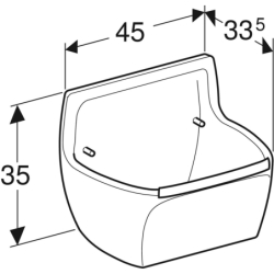 Umywalka wielofunkcyjna Publica, 305 mm GEBERIT 367200000
