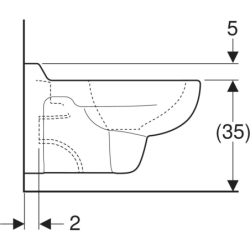 Wisząca miska WC dla dzieci Bambini, lejowa, do deski sedesowej GEBERIT 201700000