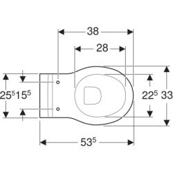 Wisząca miska WC dla dzieci Bambini, lejowa, do deski sedesowej GEBERIT 201700000