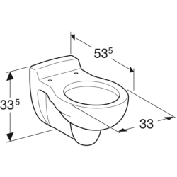 Wisząca miska WC dla dzieci Bambini, lejowa, do deski sedesowej GEBERIT 201700000
