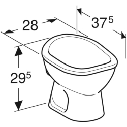 Stojąca miska WC dla dzieci Bambini, ceramiczna muszla toaletowa GEBERIT 211650000