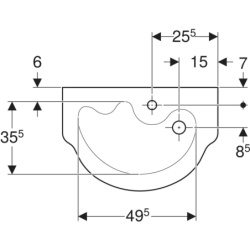 Umywalka do rąk dla dzieci Bambini B60 GEBERIT 326060000