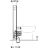 Moduł sanitarny Monolith do WC stojącego, H101, biały GEBERIT 131.002.SI.5