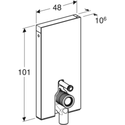 Moduł sanitarny Monolith do WC stojącego, H101, mint GEBERIT 131.002.SL.5