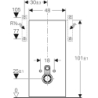 Moduł sanitarny Monolith do WC wiszącego, H101, biały GEBERIT 131.022.SI.5