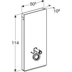 Moduł sanitarny Monolith do WC wiszącego, H114, biały GEBERIT 131.031.SI.5
