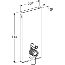 Moduł sanitarny Monolith do WC stojącego, H114, biały GEBERIT 131.033.SI.5