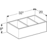 Smyle Square Wkład do szuflady, podział H, do szuflady dolnej, B32.3cm, H9.8cm, T20cm, lava GEBERIT 500.676.00.1