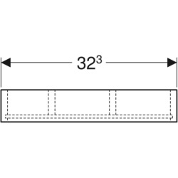 Smyle Square Wkład do szuflady, podział H, do szuflady górnej, B32.3cm, H5.9cm, T15cm, lava GEBERIT 500.677.00.1
