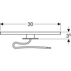 Lampa do szafki z lustrem, imitacja chromu GEBERIT 501.280.00.1