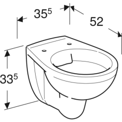 REKORD miska WC Rimfree KOŁO K93120000