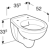REKORD miska WC Rimfree KOŁO K93120000