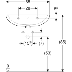 REKORD Umywalka 65 owalna, z/o, b/p Koło K91065000