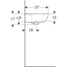 REKORD Umywalka 45 cm owalna, z/o, z/p Koło K91145000
