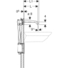 Bateria umywalkowa Piave, ścienna, na baterie, do podtynk. skrzyni funkcji, z termostatem, L17cm, chrom,  Geberit 116.268.21.1