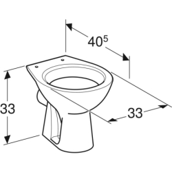 Stojąca miska WC Bambini dla dzieci, lejowa Geberit 500.916.00.1
