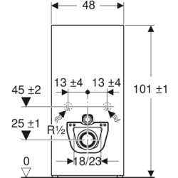 Moduł sanitarny Monolith do WC wiszącego, H101, imitacja betonu Geberit 131.021.JV.5