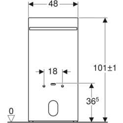 Moduł sanitarny Monolith do bidetu, H101, lava, boki czarne Geberit 131.030.JK.5