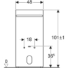 Moduł sanitarny Monolith do bidetu, H101, sand Geberit 131.030.JL.5