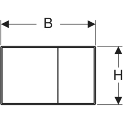 Przycisk uruchamiający Sigma60, przedni, chrom, prostokątny GEBERIT 115.640.GH.1