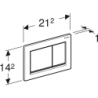 Przycisk uruchamiający Omega20, przedni/górny, biały-chrom bł.-biały, okrągły GEBERIT 115.080.KJ.1