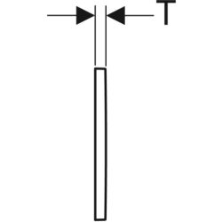 Przycisk uruchamiający Omega20, przedni/górny, chrom bł-chrom mat-chrom bł., okrągły GEBERIT 115.080.KH.1