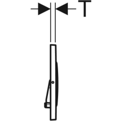 Przycisk uruchamiający Sigma20, przedni, stal nierdz.-polerowana-szczot. GEBERIT 115.889.SN.1