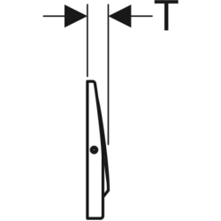 Przycisk uruchamiający Mambo, przedni, stal nierdzewna GEBERIT 115.751.00.1