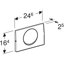 Przycisk uruchamiający Mambo, przedni, stal nierdzewna GEBERIT 115.751.00.1