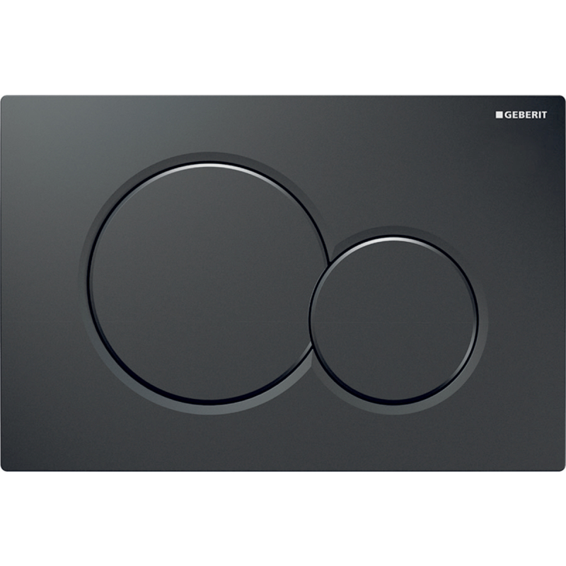 Przycisk uruchamiający Sigma01, przedni, czarny RAL 9005, okrągły GEBERIT 115.770.DW.5