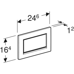 Przycisk uruchamiający Sigma10 1M, przedni, złocony, prostokątny GEBERIT 115.893.45.1