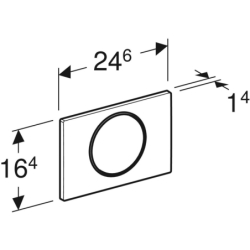 Przycisk uruchamiający Sigma10, przedni, chrom bł-chrom mat-chrom bł., okrągły GEBERIT 115.758.KH.5