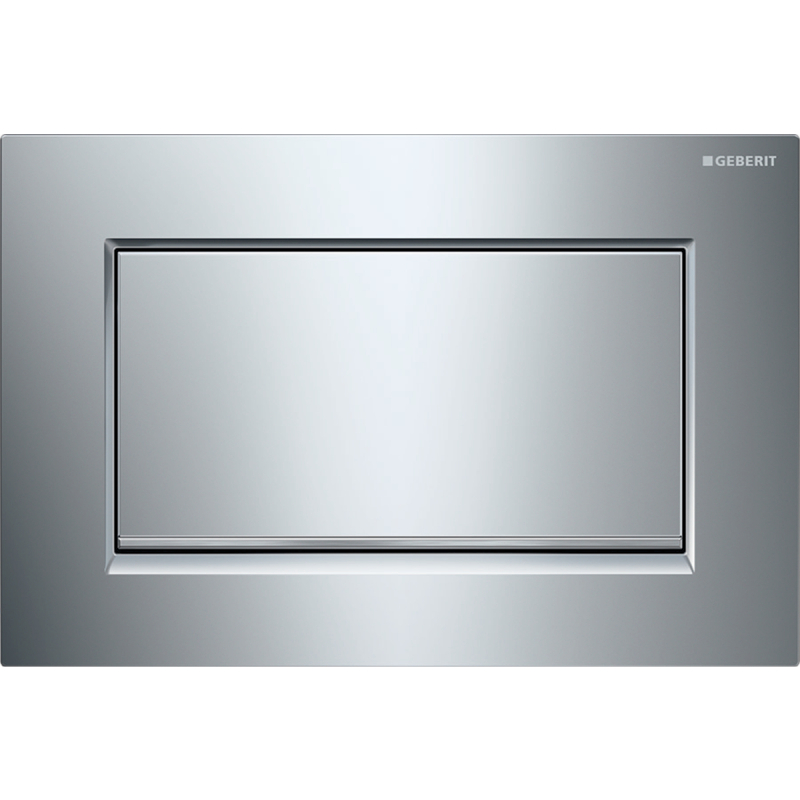 Przycisk uruchamiający Sigma10 1M, przedni, chrom bł-chrom szczot.-chrom bł., prostokątny GEBERIT 115.893.KY.1