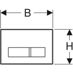 Przycisk uruchamiający Sigma50, przedni, uniwersalny, prostokątny GEBERIT 115.788.00.1