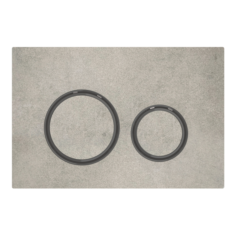 Przycisk uruchamiający Sigma50, przedni, imitacja betonu, pierścienie: czarny chrom, okrągły GEBERIT 115.651.JV.1