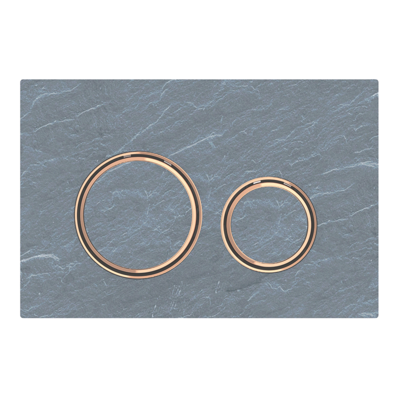 Przycisk uruchamiający Sigma50, przedni, łupek Mustang, pierścienie: czerwone złoto, okrągły GEBERIT 115.650.JM.1